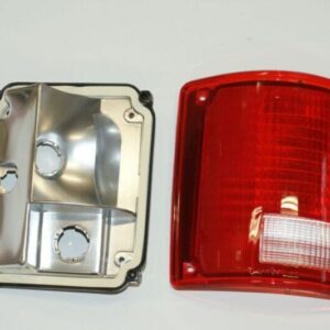 Baglygte med kromkant, venstre.
