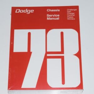 Chassis service manual 1973 Dodge