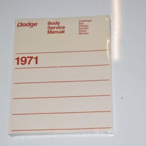 Reparationsmanual 1971 Dodge