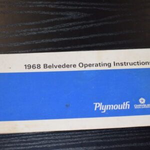 Instruktionsbog 1968 Plymouth
