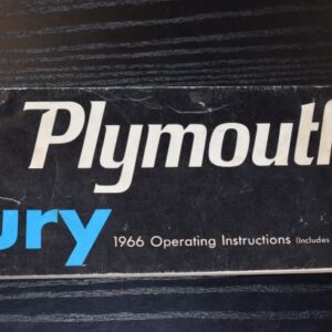 Instruktionsbog Plymouth 1966