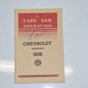 Instruktionsbog Chevrolet 1936
