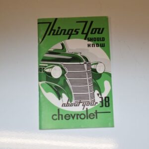 Instruktionsbog 1938 Chevrolet