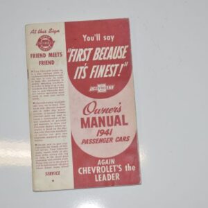 Instruktionsbog 1941 Chevrolet
