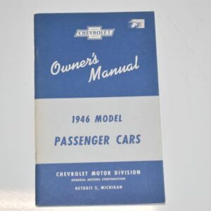 Instruktionsbog 1946 Chevrolet