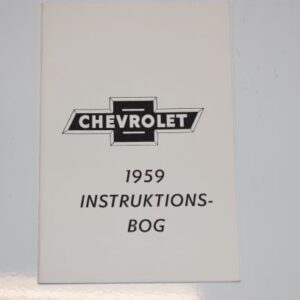 Instruktionsbog 1959 Chevrolet
