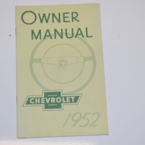 Instruktionsbog 1952 Chevrolet