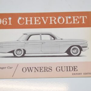 Instruktionsbog 1961 Chevrolet