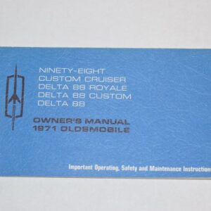 Instruktionsbog 1971 Oldsmobile