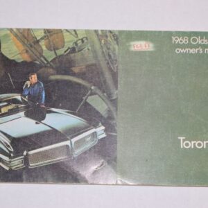 Instruktionsbog 1968 Oldsmobile Toronado