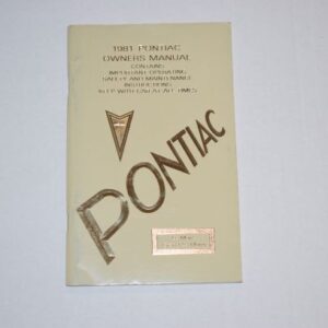 Instruktionsbog 1981 Pontiac Le Mans