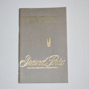Instruktionsbog 1979 Pontiac Grand Prix