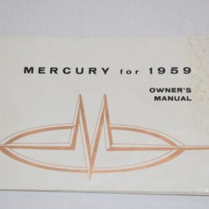 Instruktionsbog 1959 Mercury