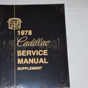 Reparationamanual supplement 1978 Cadillac