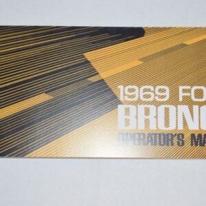Instruktionsbog 1969 Ford Bronco