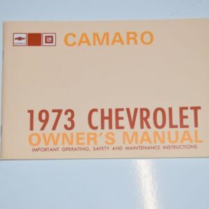 Instruktionsbog 1973 Chevrolet Camaro