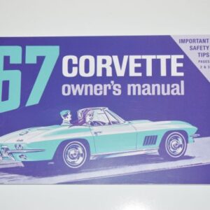 Instruktionsbog 1967 Chevrolet Corvette.