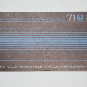 Instruktionsbog 1971 Pontiac