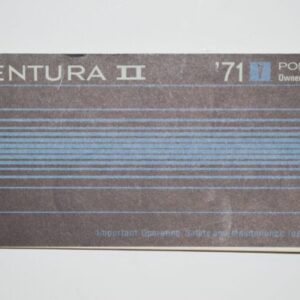 Instruktionsbog 1971 Pontiac Ventura