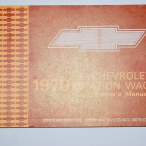 Instruktionsbog 1970 Chevrolet station wagon