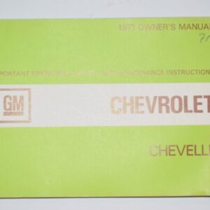 Instruktionsbog 1971 Chevrolet