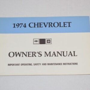 Instruktionsbog 1974 Chevrolet