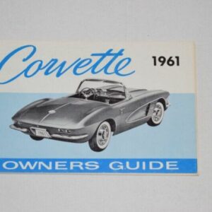 Instruktionsbog 1961 Chevrolet Corvette