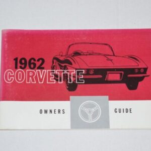 Instruktionsbog 1962 Chevrolet Corvette