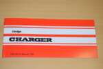 Instruktionsbog 1969 Charger
