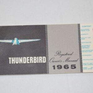 Instruktionsbog Ford 1965