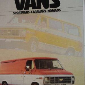 Salgsbrochure 1978 Chevy van
