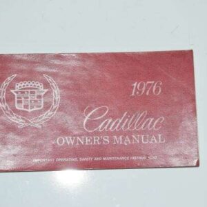 Instruktionsbog Cadillac 1976