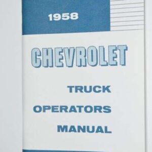 Instruktionsbog Chevrolet 1958