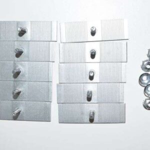 Clips (10 stk.), plade 19,1x64,5 mm. (kan afklippes)