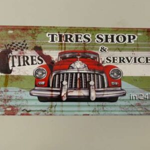 Skilt Tires Shop (40x20 cm)