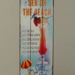 Skilt. Sex on the beach (13x36 cm.)