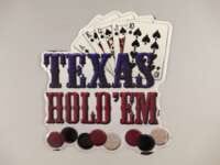 Skilt. Texas Hold `em (53x59 cm.)