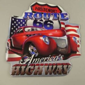 Skilt Historic Route 66 (57x60 cm)