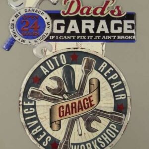 Skilt Dad`s Garage (48x60 cm)