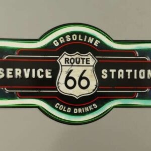 Skilt. Route 66 (58x32 cm.)