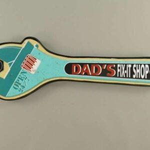 Skilt Dad's fix-it Shop