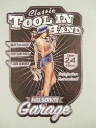 Skilt. Tool in Hand.(36x55 cm.)