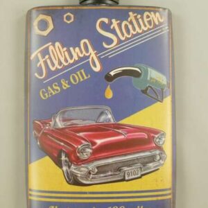 Skilt. Gas & Oil (24x40 cm.)