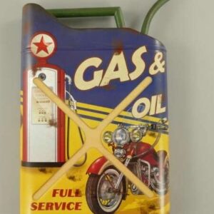 Skilt. Gas & Oil (35x50 cm.)