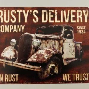Skilt. Rusty`s Delivery (25x20 cm)