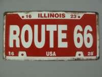Skilt. Route 66 (15x30 cm)