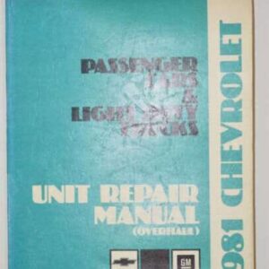 Reparationsmanual Chevrolet 1981