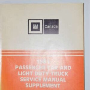 Reparationsmanual Chevrolet 1981